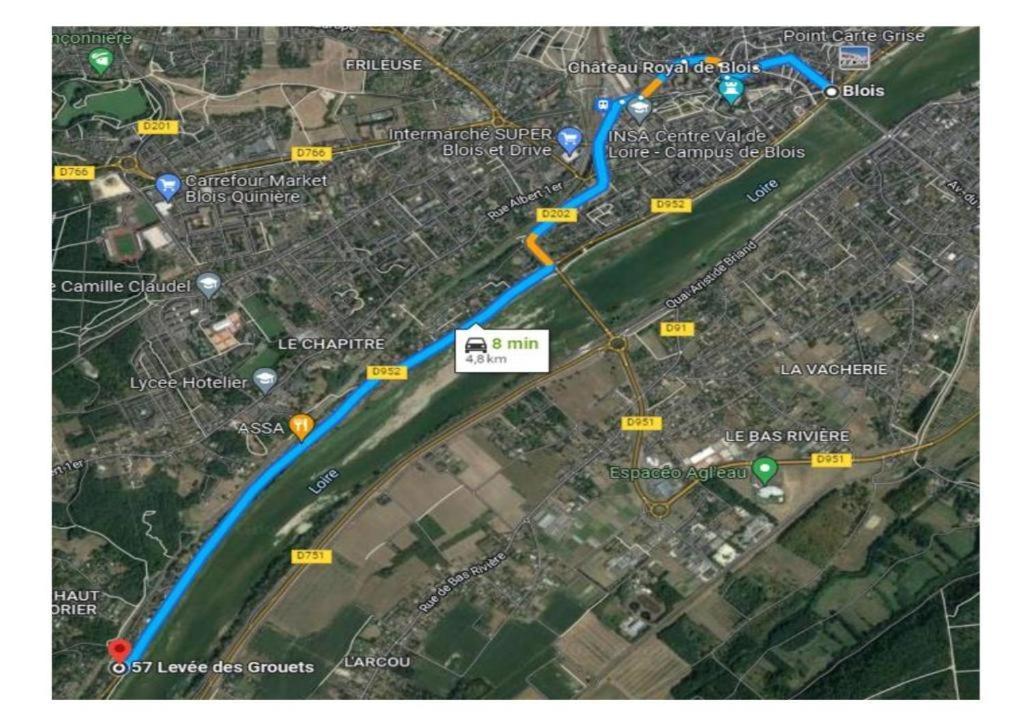 Appart 4 Chambres Parking Voitures Velos 10Min Blois Exterior foto